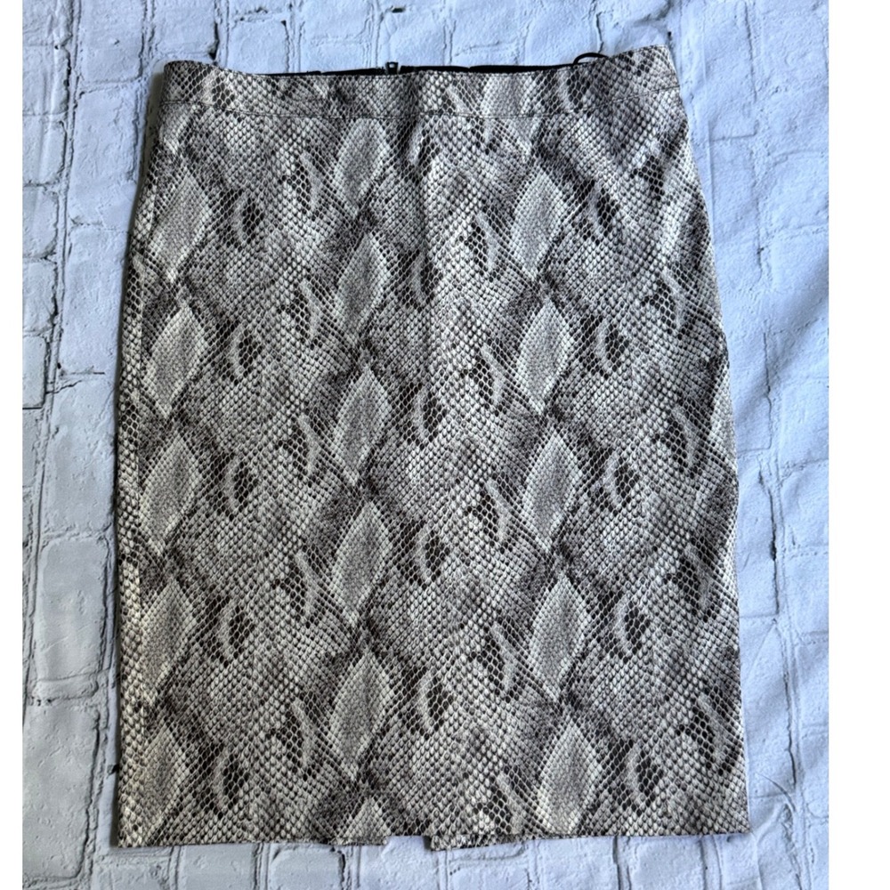 Alice + Olivia Pencil Skirt Size 6 Snakeskin Animal Print Textured Edgy Chic